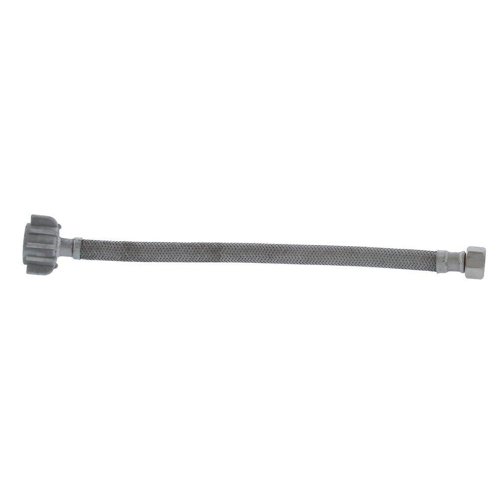 Jones Stephens S04221 1/2" Compression x 7/8" BC x 12” Braided Stainless Steel Toilet Connector