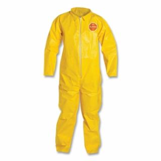DUPONT QC120S-XL Yellow Tychem Qc Coverall Zippered Front X-Large (12 EA)