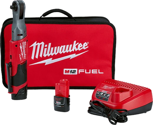 Milwaukee Tool 2557-22 M12 FUEL™ 3/8" Ratchet 2 Battery Kit, 1 EA
