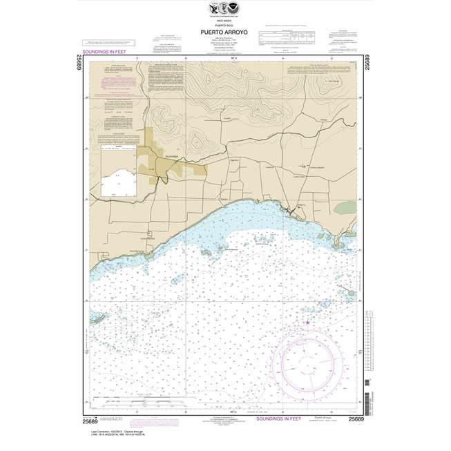 Paradise Clay NO_25689 HISTORICAL NOAA Chart Puerto Arroyo