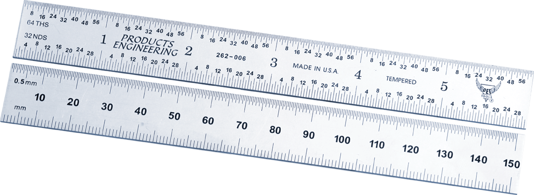 PEC Tools 562-018 18″ D/M Rigid Rule