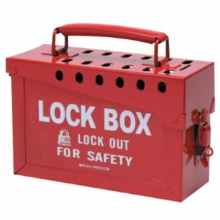BRADY® 65699 Portable Metal Lock Box- Red