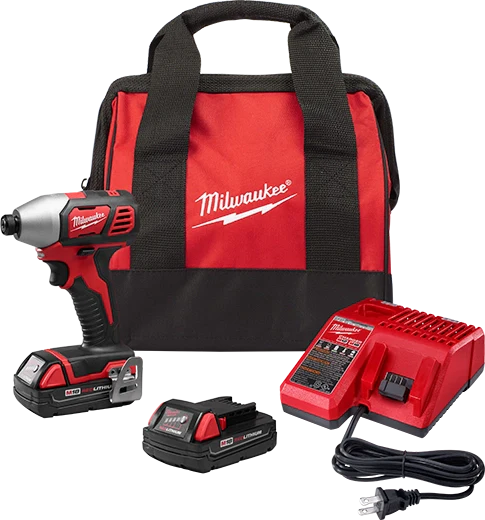Milwaukee Tool 2656-22CT M18™ 1/4" HEX Impact Driver CP Kit, 1 EA