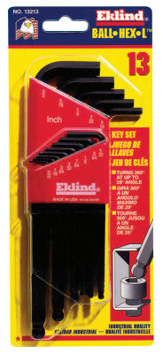 EKLIND TOOL 13213 13-Pc Ball-Hex-L-Wrenchkey Set Long Series