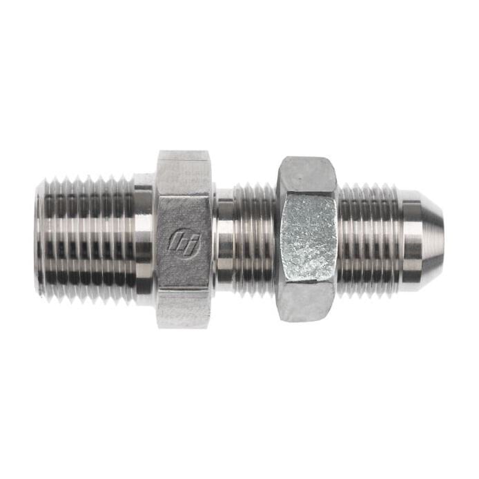 Brennan 2706-LN-02-04-SS 02Mp-04MJ Blkhd Straight With Lock Nut STNLS