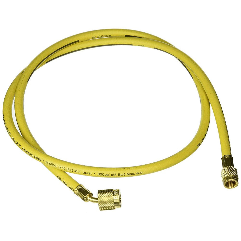 Yellow Jacket 27510 10', Yellow, SealRight Str. x 45°, Auto Manifold Hose