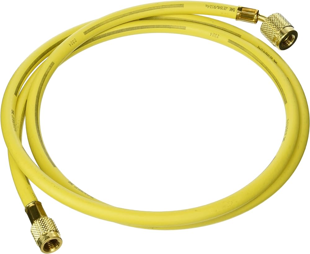 Yellow Jacket 27472 72", Yellow, SealRight Str. x 45°, Auto Manifold Hose