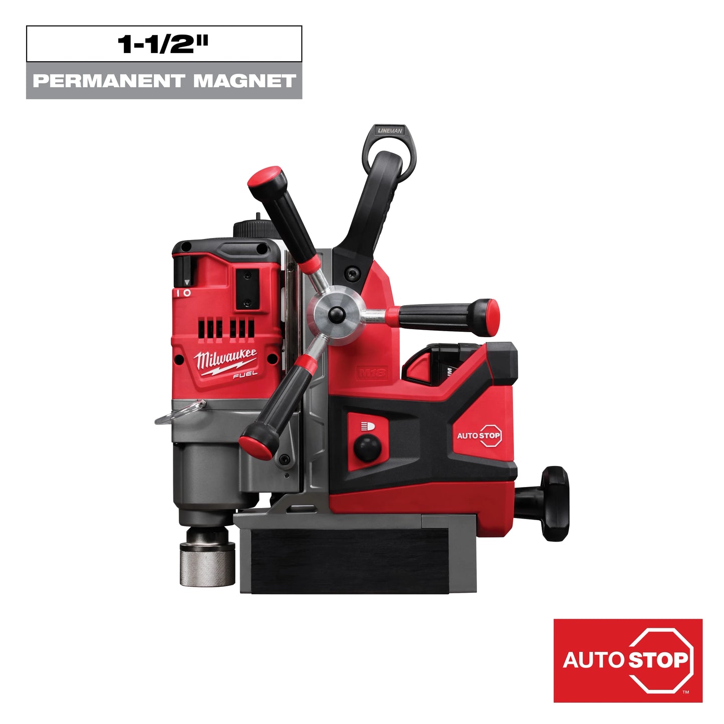 Milwaukee Tool 2788-22HD M18 FUEL™ 1-1/2" Lineman Magnetic Drill High Demand™ Kit, 1 EA
