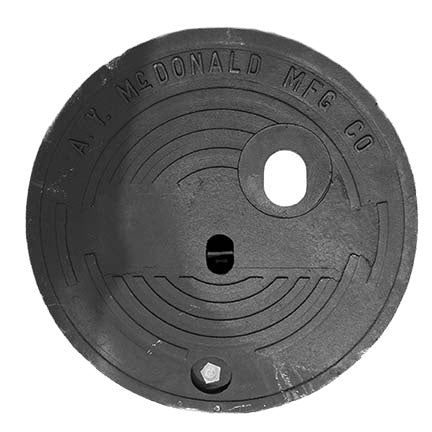 A.Y. McDonald 4189-154 90L18Rgp Flat Cvr 18 Locking Rec Pad Oblong Hole W/Plug