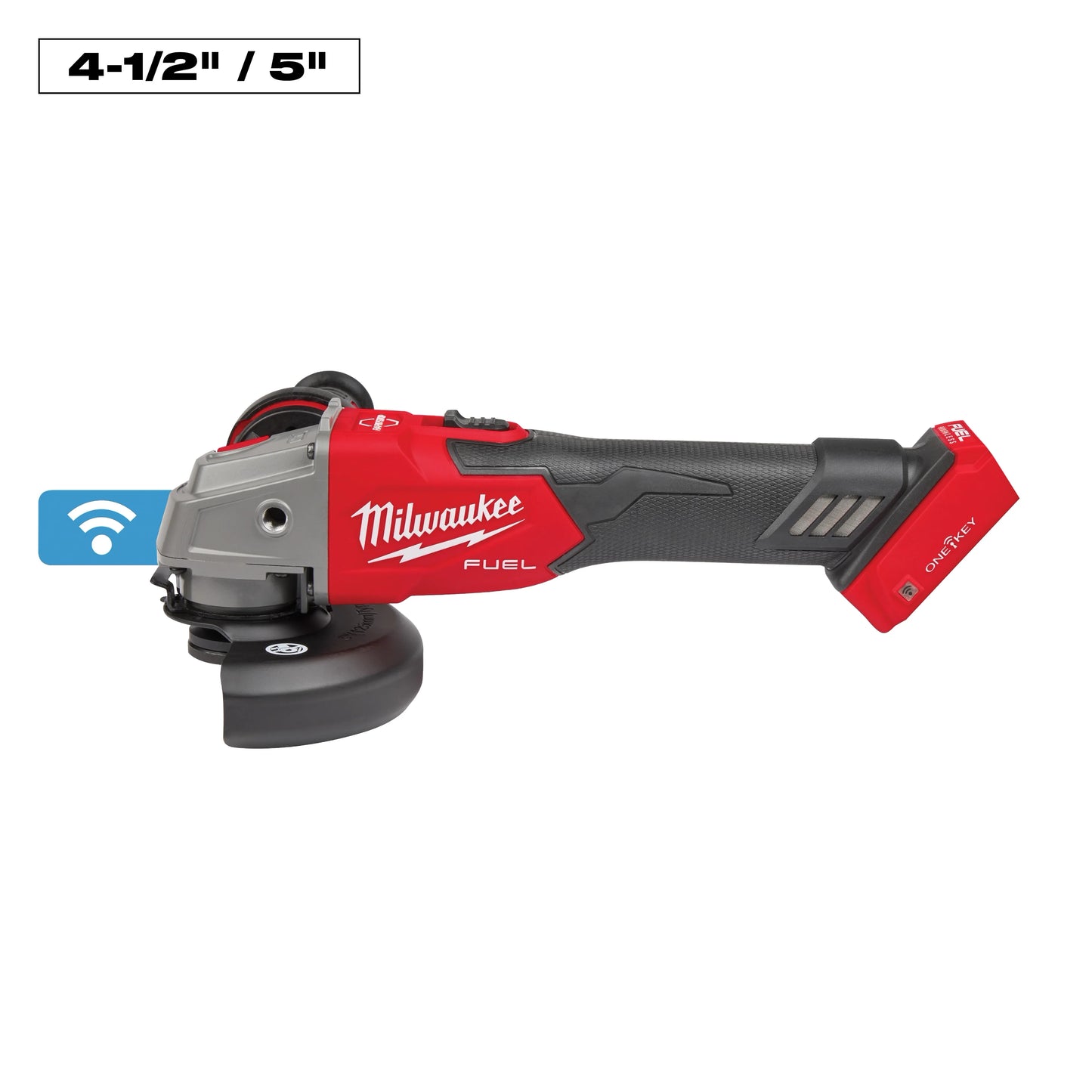 Milwaukee Tool 2883-20 M18 FUEL™ 4-1/2" / 5" Braking Grinder w/ ONE-KEY™ Slide Switch, Lock-On, 1 EA