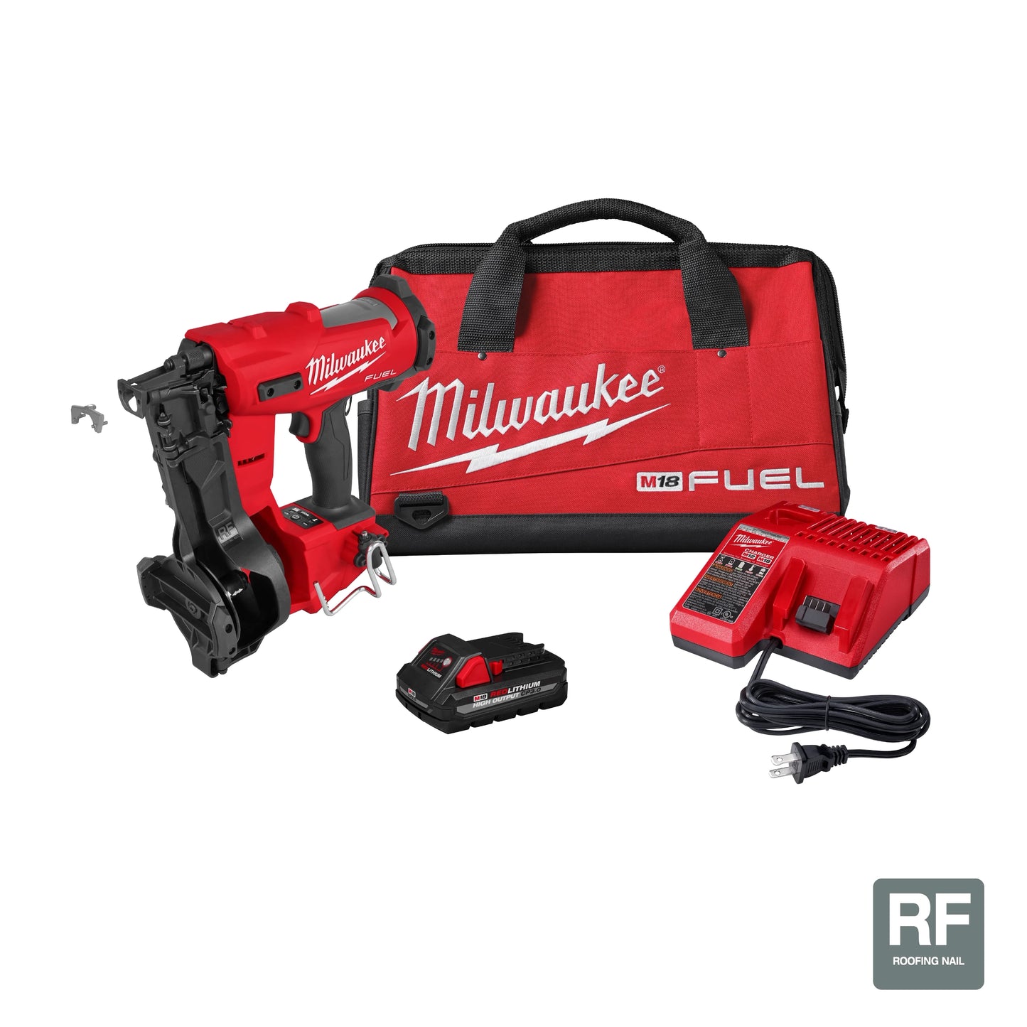 Milwaukee Tool 2909-21 M18 FUEL™ Coil Roofing Nailer Kit, 1 ST