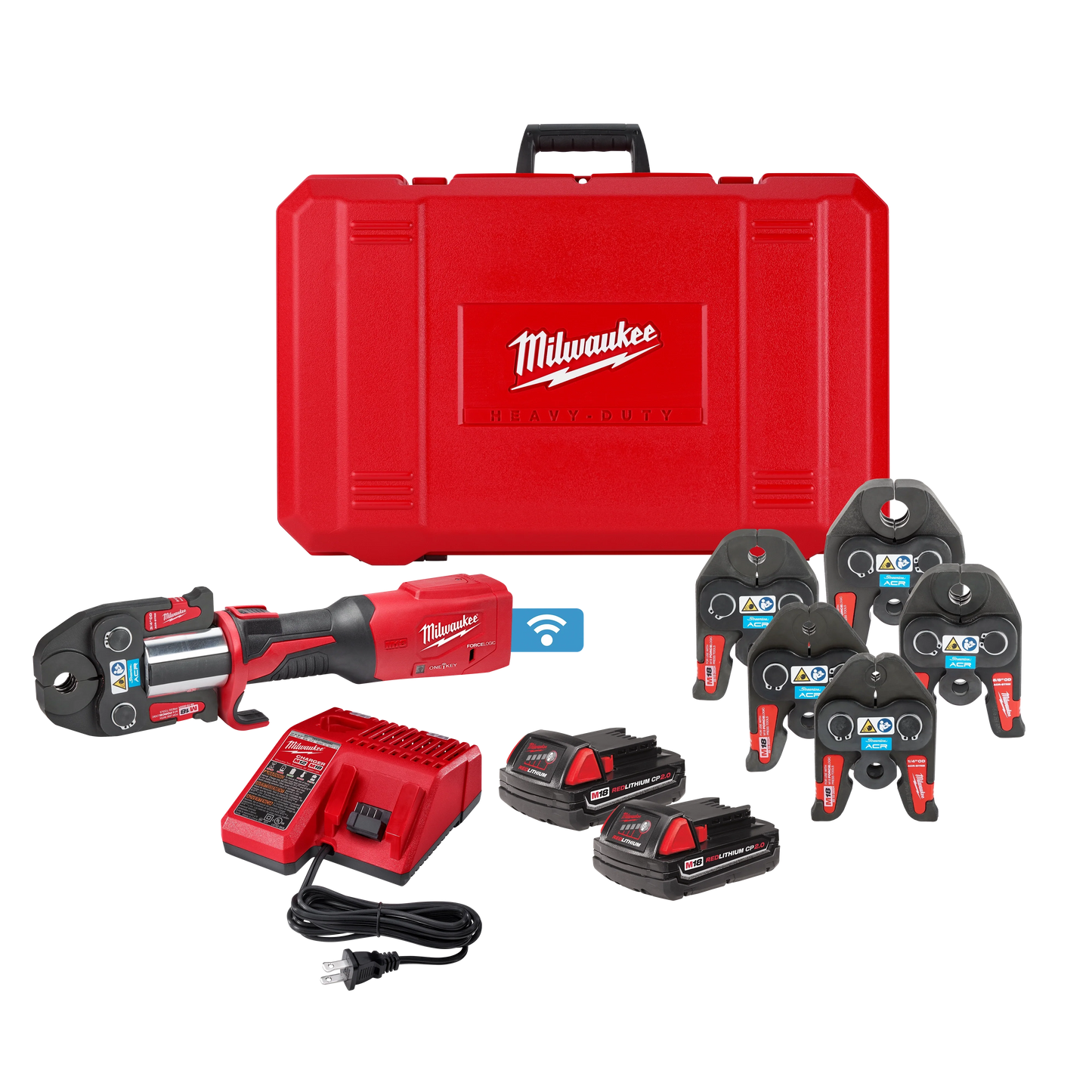 Milwaukee Tool 2922-22M M18™ FORCE LOGIC™ Press Tool Kit w/ ONE-KEY™ with 1/4"-7/8" Streamline™ ACR Jaws, 1 EA