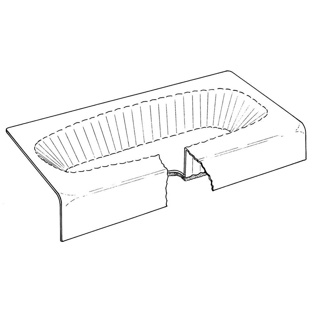 Jones Stephens T10216 16" x 60" x 30" Bathtub Protector for Cast Iron Tubs, Carton of 35