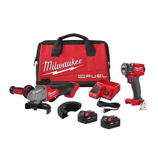 Milwaukee Tool 2991-22 M18 FUEL™ Compact Impact Wrench and Grinder 2-Tool Combo Kit, 1 ST