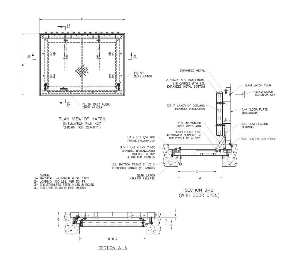 Acudor FRFD 24" x 36" Fire-Rated Floor Door