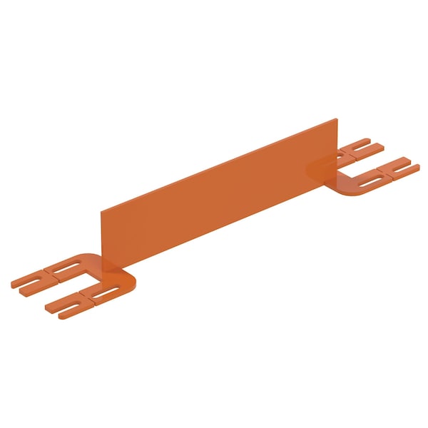 Vestil VDKR-2-TB-OR TOEBOARD FOR PIPE SAFETY RAILING 24 INCHES ORANGE