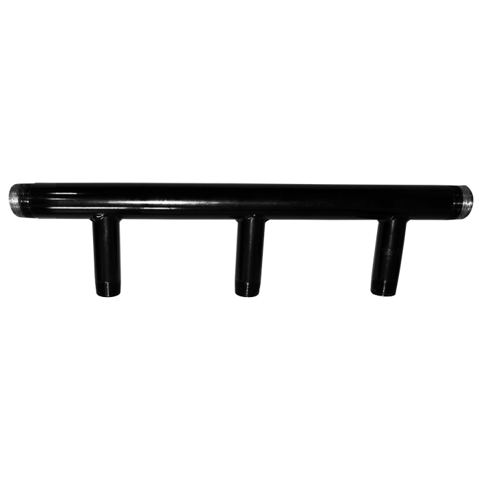 Legend Valves 355-423 1-1/2" x 1-1/2" x 3/4" (x3) Three-Zone Carbon Steel Boiler Manifold Header