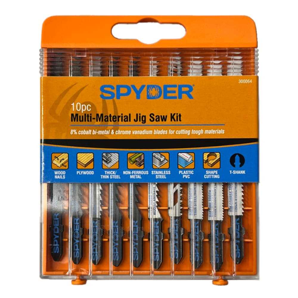 Spyder 300064 Spyder T-Shank Chrome/Vanadium Blade Set (10-Pack)