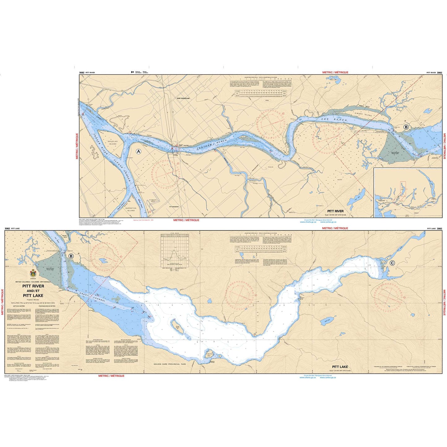 Paradise Clay CAN3062 CHS Chart Pitt River and/et Pitt Lake