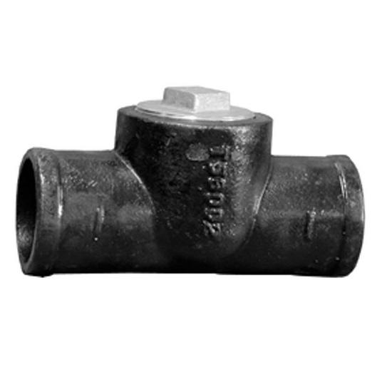 Jones Stephens T56012 2" x 2" No Hub Test Tee with Plug - 6-3/8" Length