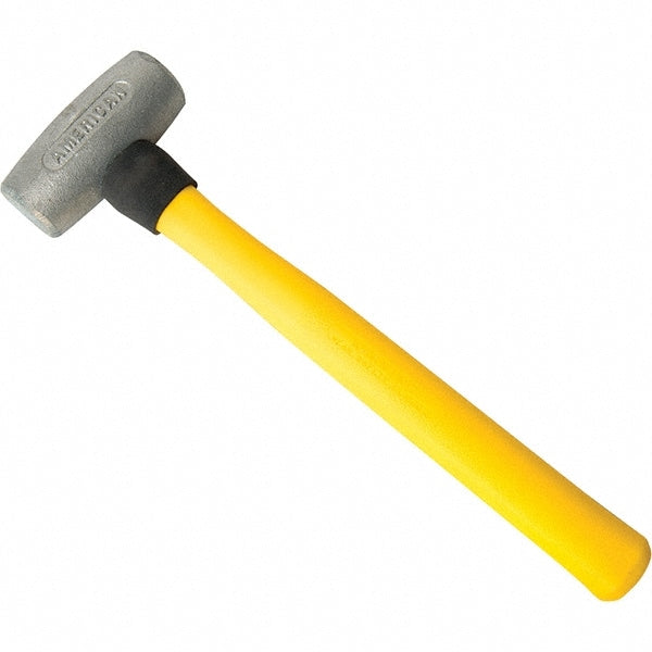 American Hammer AM3ALFG Dead Blow Hammer, 2 lb Head, 1-3/4" Face Dia, Brass Head