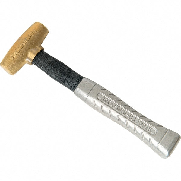 American Hammer AM2BRXAG Dead Blow Hammer, 2 lb Head, 1-1/2" Face Dia, Aluminum Head