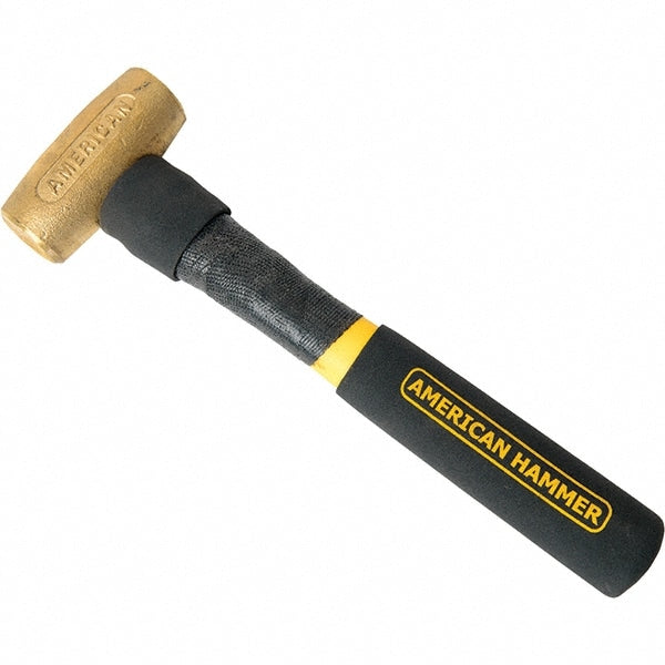 American Hammer AM3BRXAG Dead Blow Hammer, 3 lb Head, 1-3/4" Face Dia, Aluminum Head