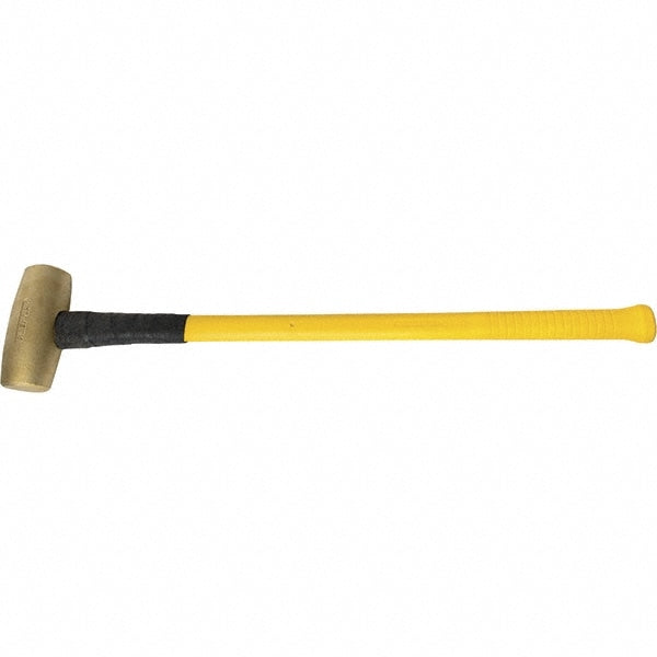 American Hammer AM10BRXFG Sledge Hammer, 10 lb Head, 2-3/4" Face Dia, Brass Head