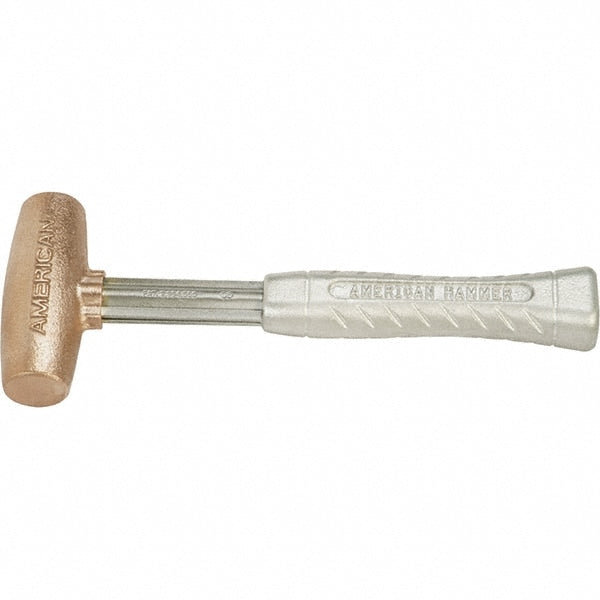 American Hammer AM3CUXAG Dead Blow Hammer, 3 lb Head, 1-3/4" Face Dia, Copper Head