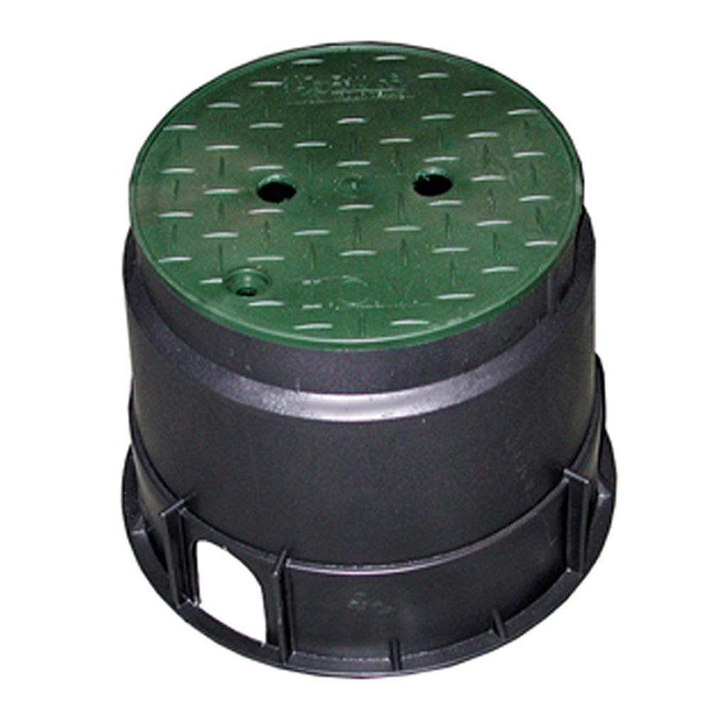 Jones Stephens M06010 10" Round Valve Box, Body and Green Lid