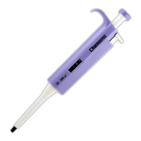 Globe Scientific 3301-200 Pipette Diamond Adjustable Volume 20 - 200uL Lavender