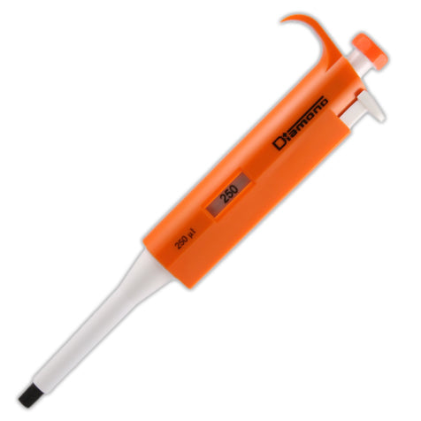 Globe Scientific 3302-250 Pipette Diamond Fixed Volume 250uL Orange
