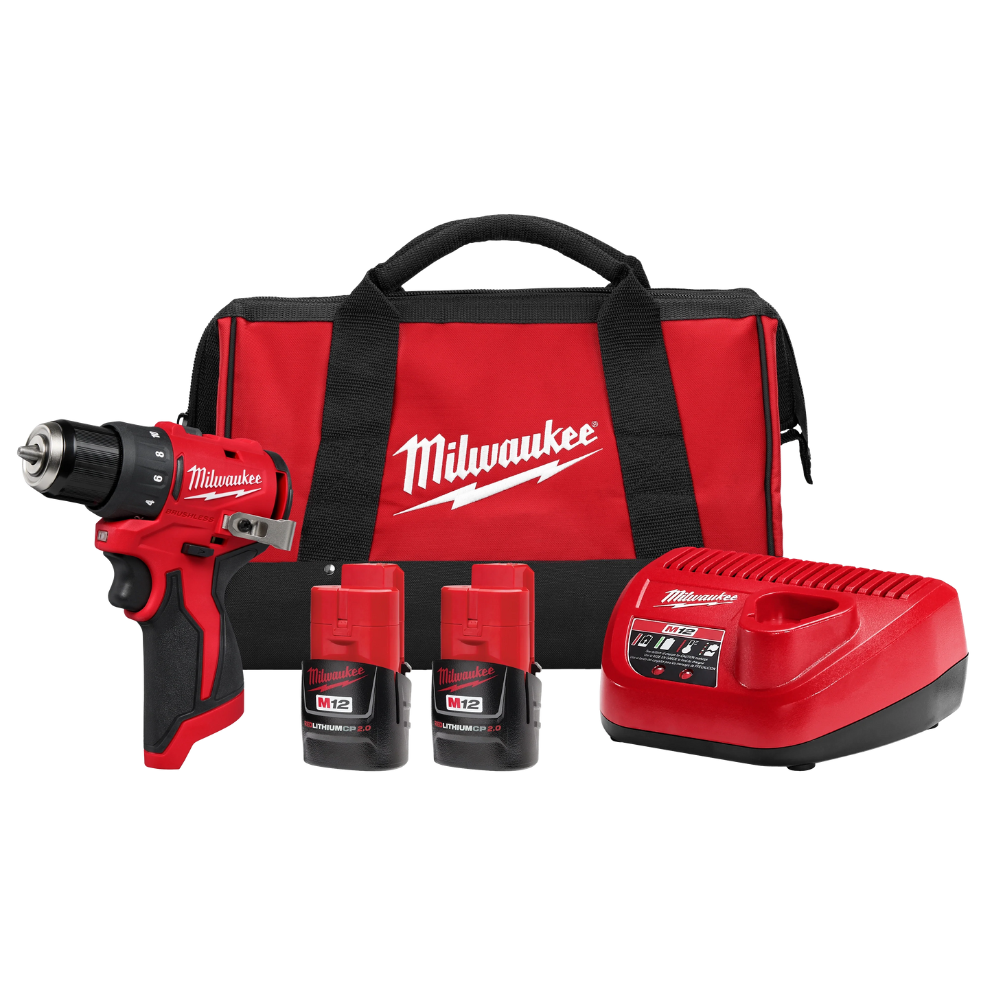 Milwaukee Tool 3401-22 M12™ Subcompact Brushless 3/8" Drill/Driver Kit, 1 ST