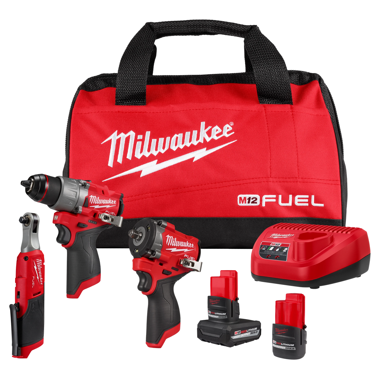 Milwaukee Tool 3424-23 M12 FUEL™ 3-Tool Combo Kit, 1 ST