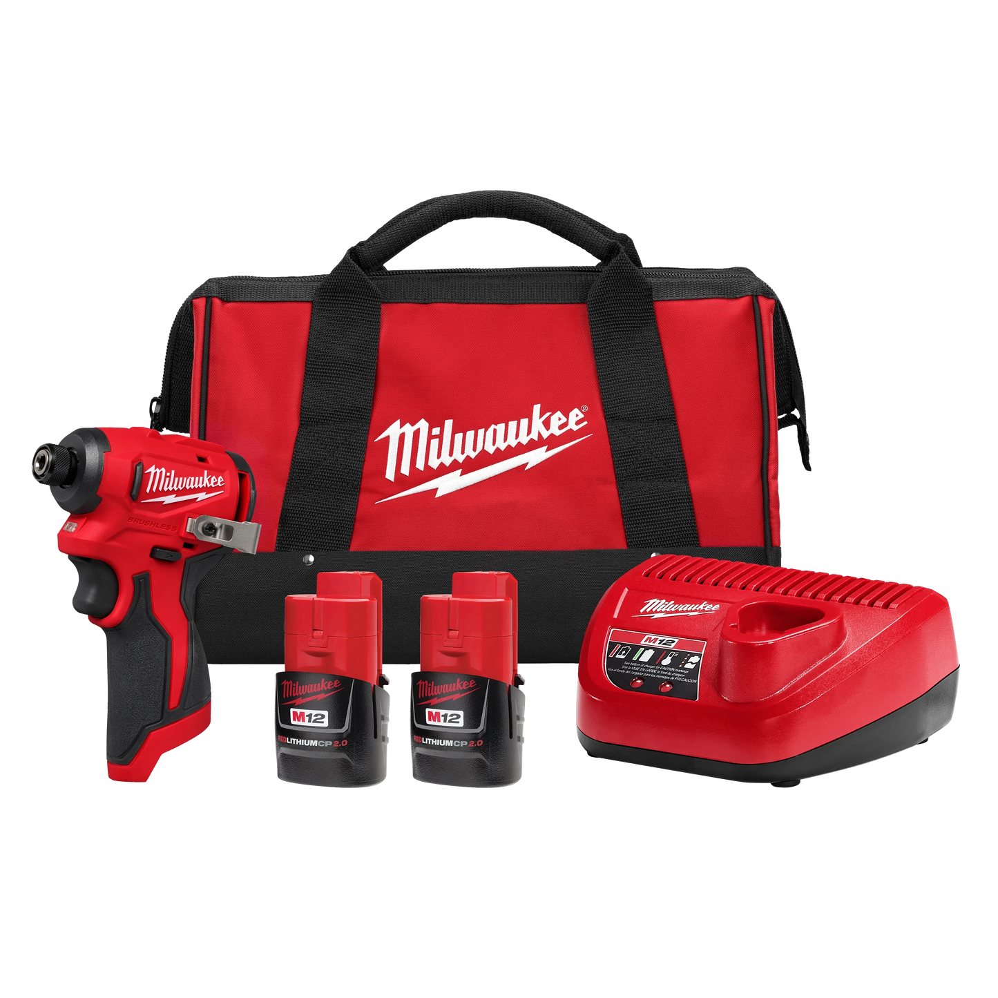 Milwaukee Tool 3450-22 M12™ Subcompact Brushless 1/4" Hex Impact Driver Kit, 1 ST