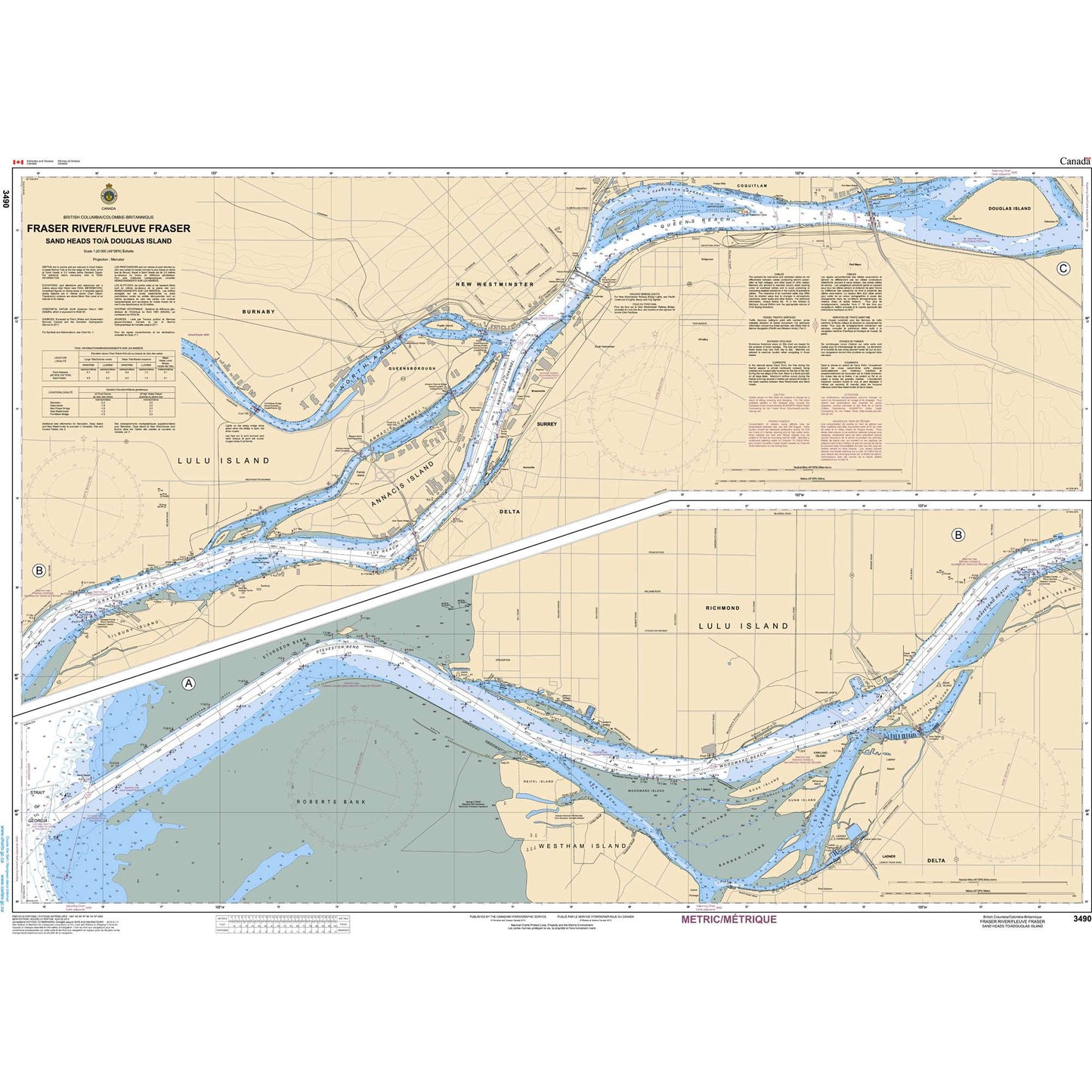 Paradise Clay CAN3490 CHS Fraser River/Fleuve Fraser, Sand Heads to/ Douglas Island
