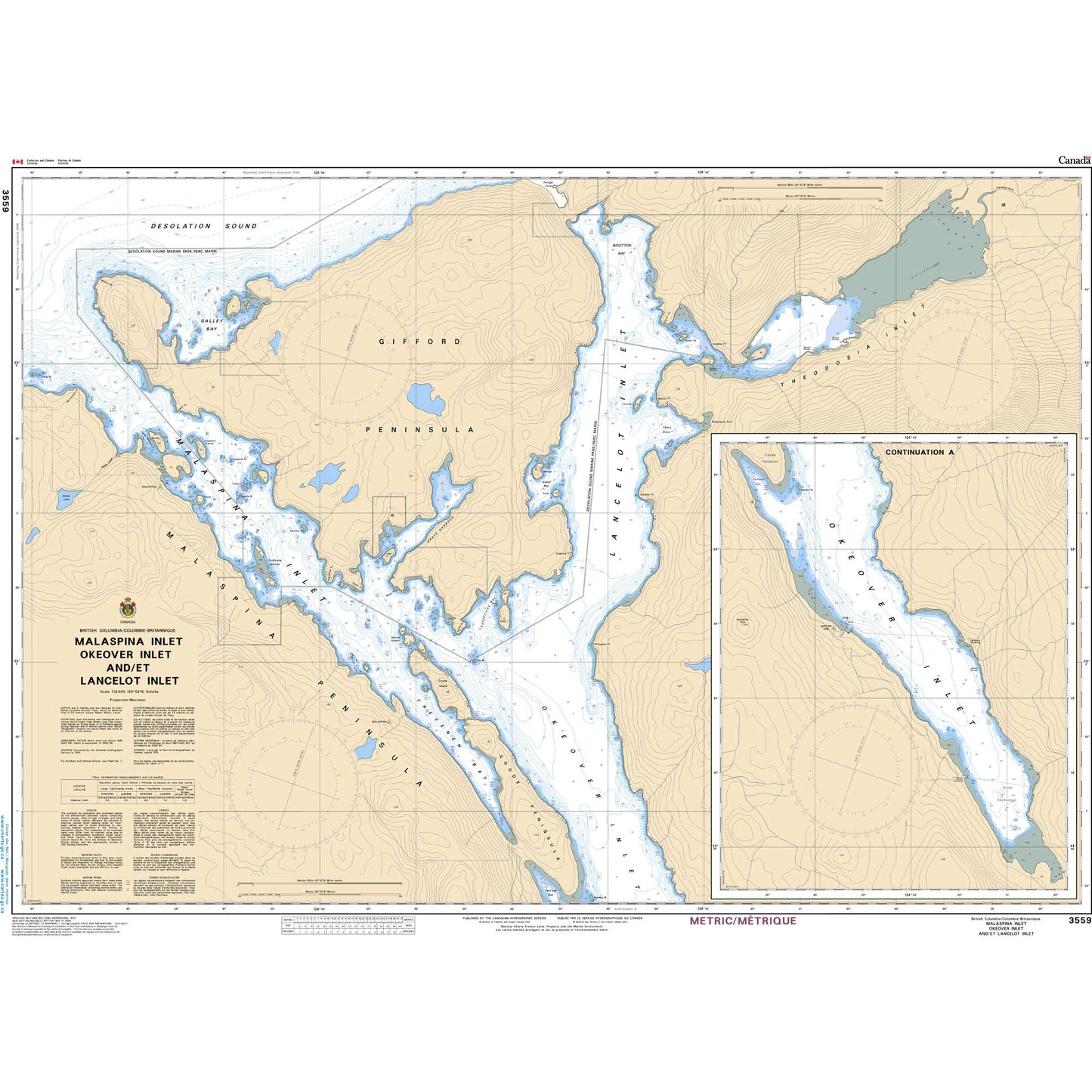 Paradise Clay CAN3559 CHS Malaspina Inlet, Okeover Inlet and/et Lancelot Inlet
