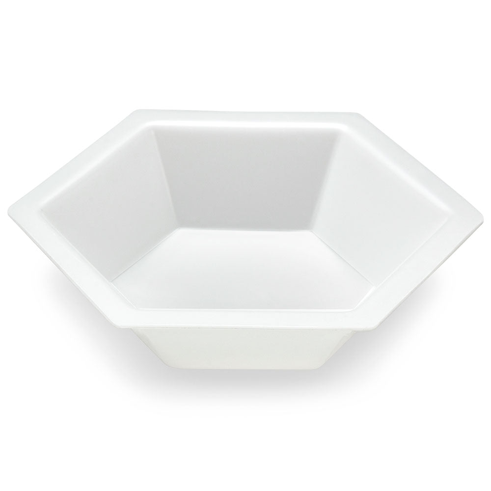 Globe Scientific 3616 Weighing Boat Plastic Hexagonal Antistatic PS White Medium 50mL