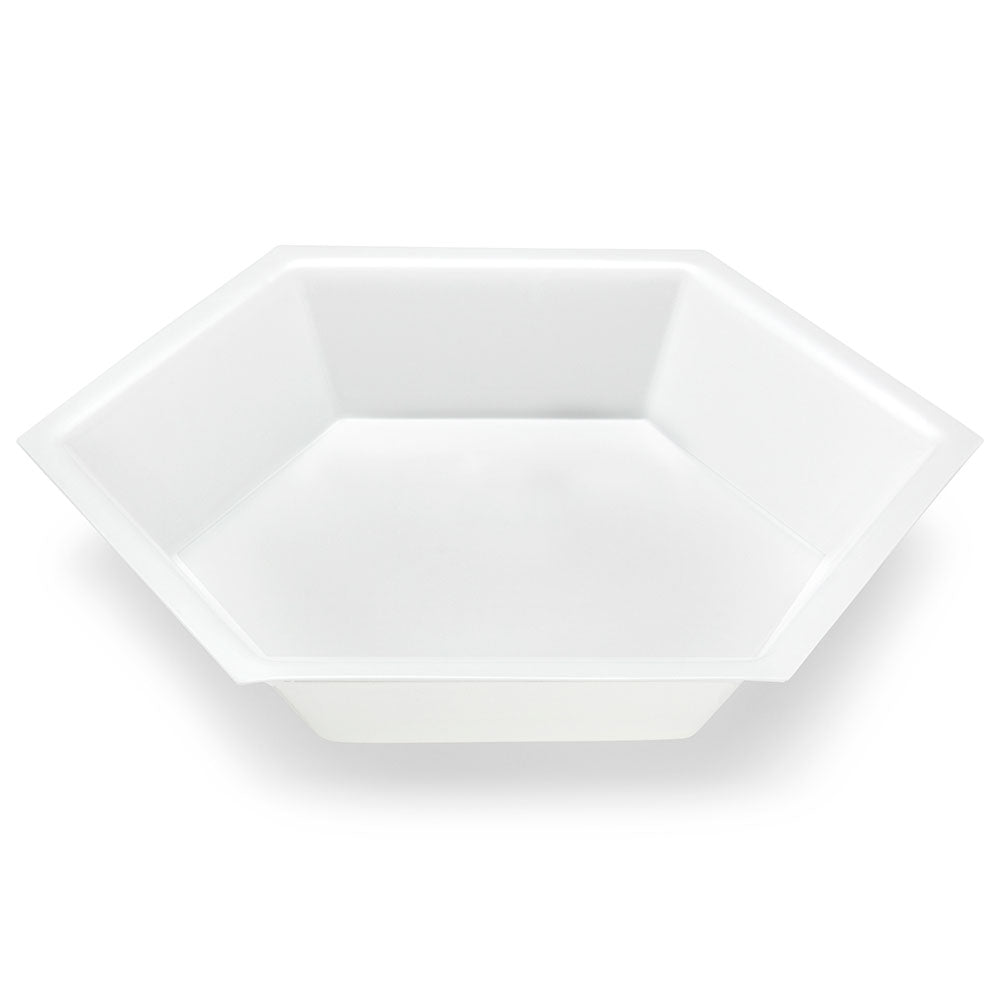 Globe Scientific 3617 Weighing Boat Plastic Hexagonal Antistatic PS White Large 200mL