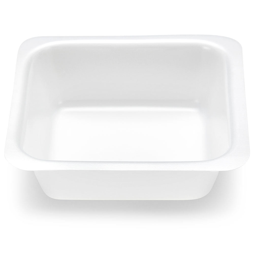 Globe Scientific 3619-100 Weight Boat Square with Square Bottom Antistatic PS White 100mL
