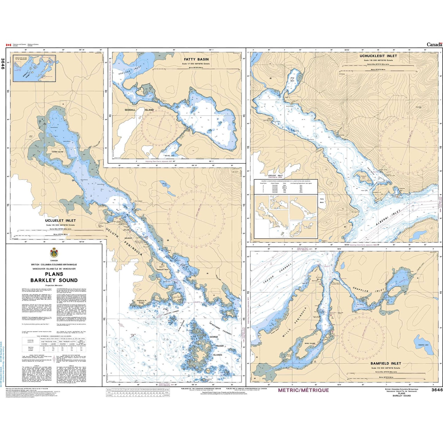 Paradise Clay CAN3646 CHS Chart Plans - Barkley Sound