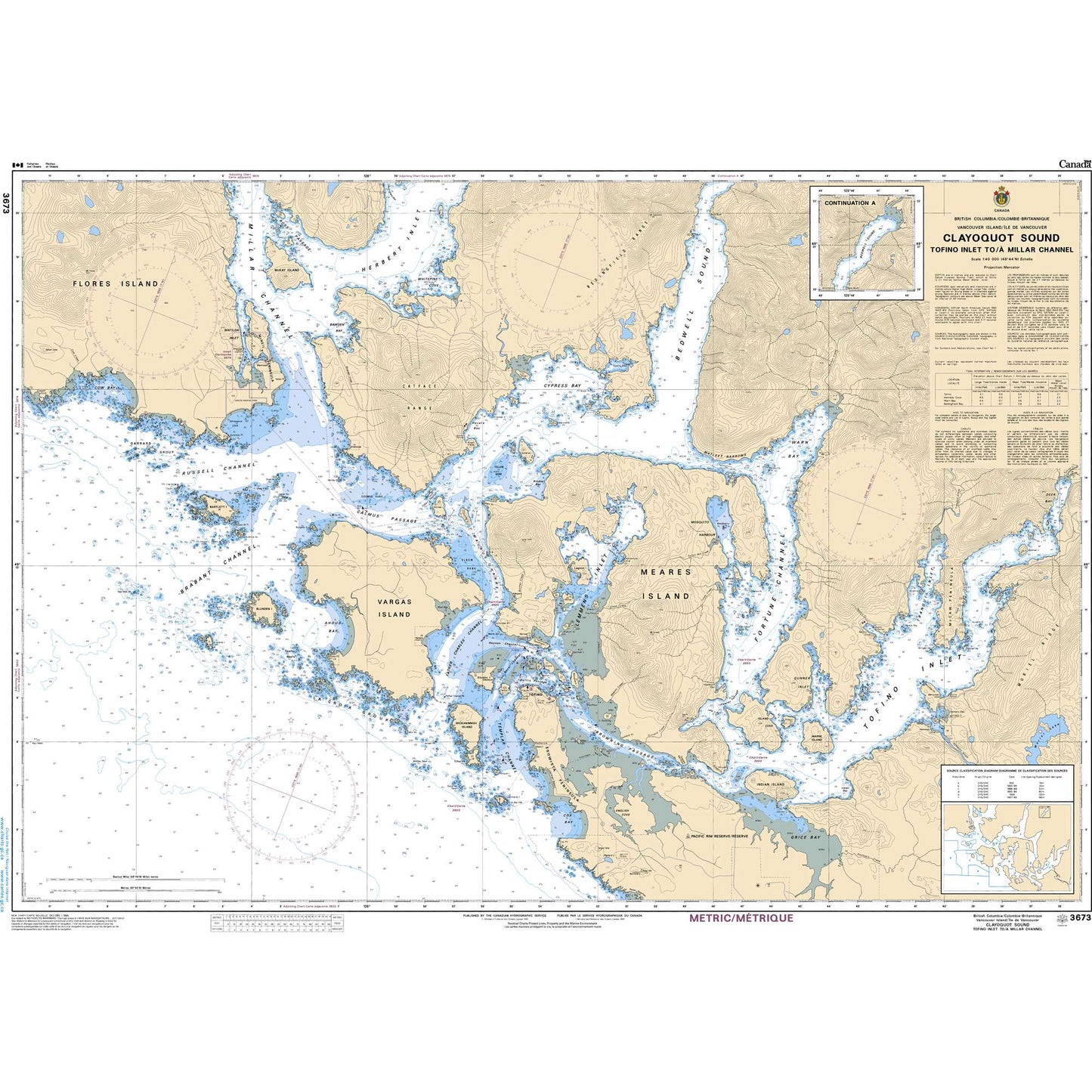 Paradise Clay CAN3673 CHS Clayoquot Sound, Tofino Inlet to/ Millar Channel