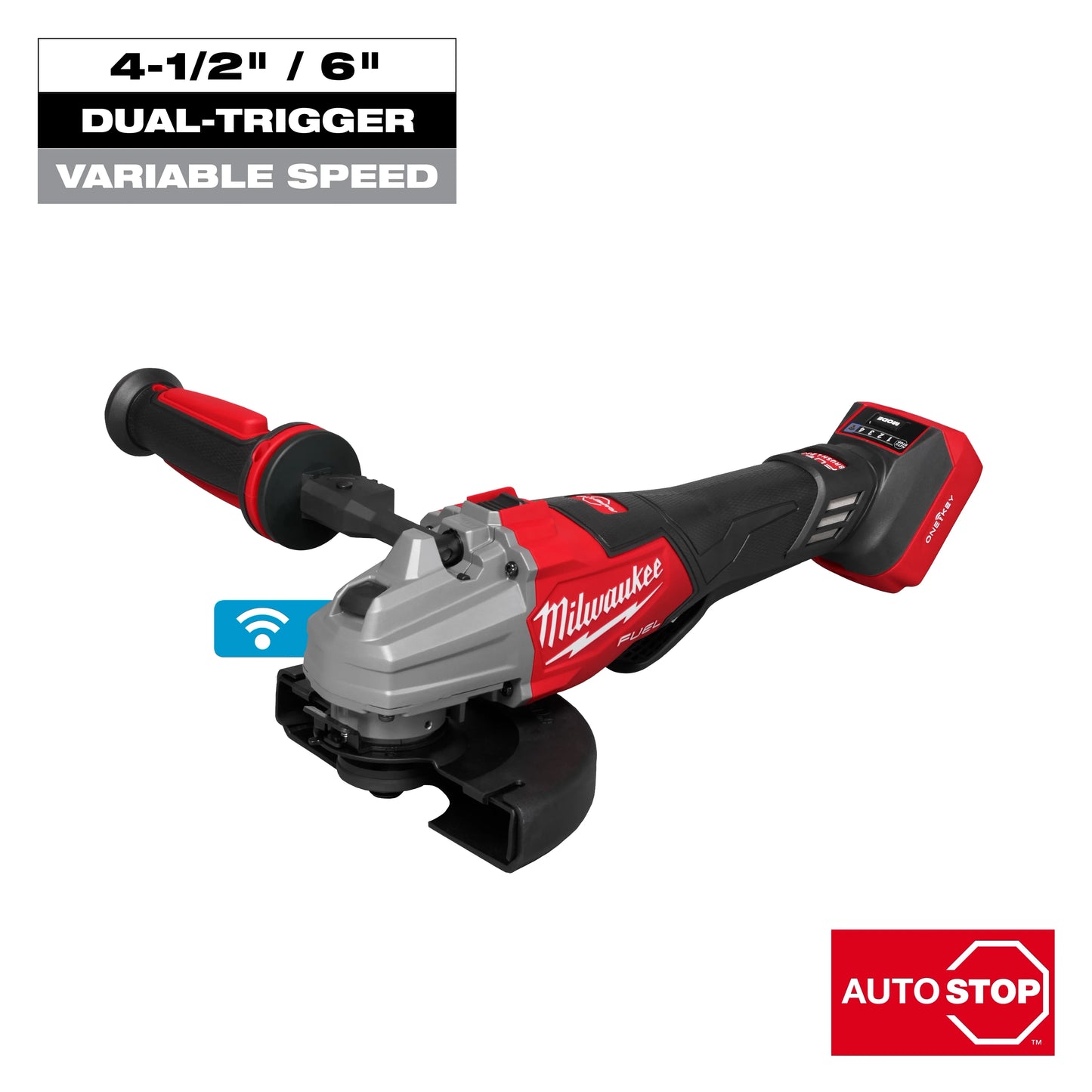 Milwaukee Tool 3676-20 M18 FUEL™ 4 1/2" - 6" Dual Trigger Braking Grinder, Paddle Switch w/ ONE KEY™, 1 EA