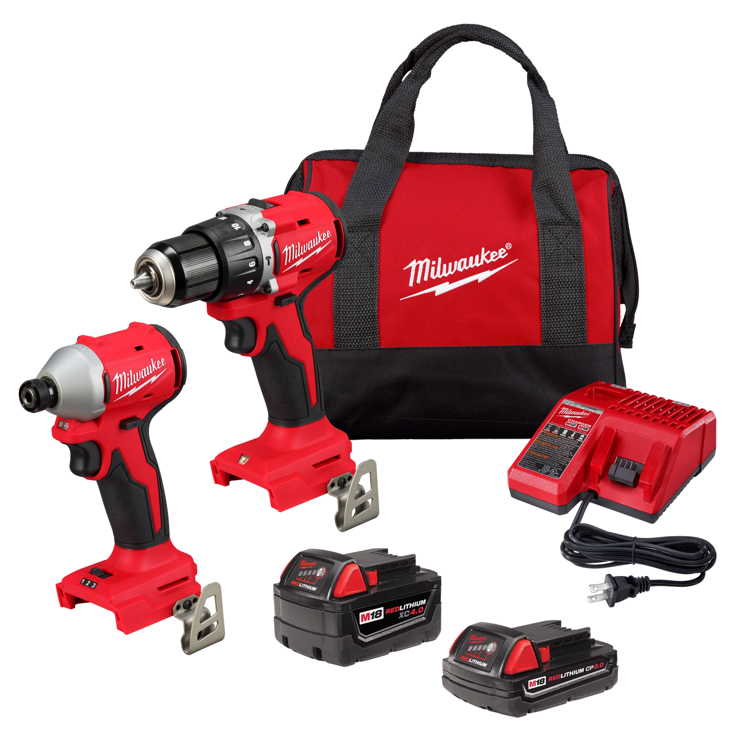 Milwaukee Tool 3693-22CX M18™ Compact Brushless 2-Tool Combo Kit, 1 EA