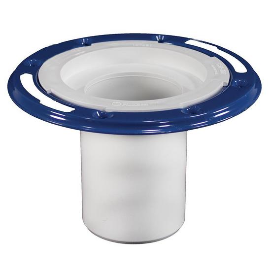 Jones Stephens C50302 3" PVC Closet Flange with 4" Barrel and Metal Ring