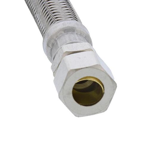 Jones Stephens S04241 3/8" OD x 3/8" Compression x 16” Braided Stainless Steel Delta® Style Faucet Connector