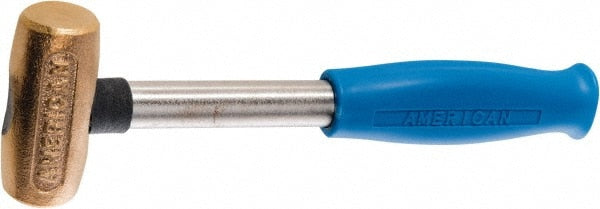 American Hammer AM4BZCG Non-Marring Hammer, 7 lb, 1-5/8" Face Dia, Bronze Head