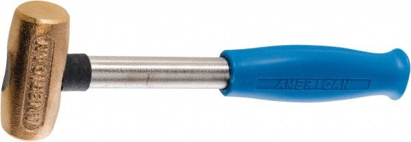 American Hammer AM3BZCG Non-Marring Hammer, 3 lb, 1-3/4" Face Dia, Bronze Head
