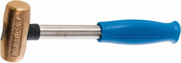 American Hammer AM1BZCG Non-Marring Hammer, 1 lb, 1-1/8" Face Dia, Bronze Head