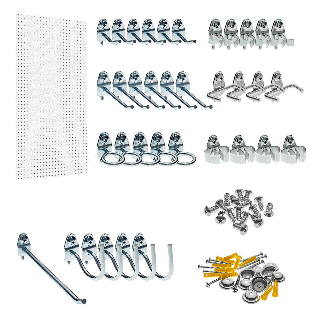 Triton Products DB-36WH-Kit 24" x 48" x 1/4" White DuraBoard/36 Hooks
